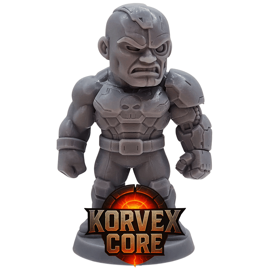 Korvex Core – Figurine Vilain Technologique | Impression 3D résine