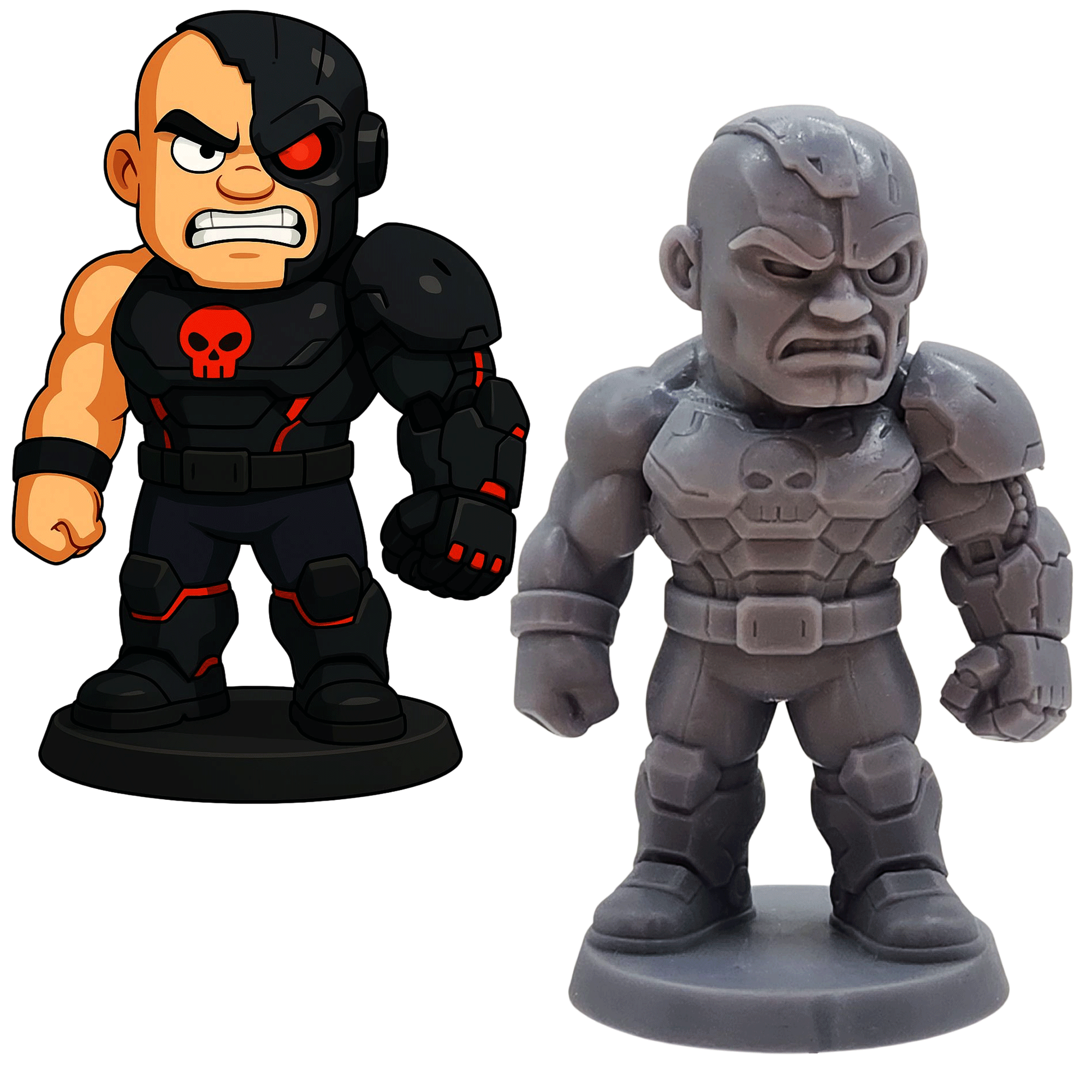 Korvex Core – Figurine Vilain Technologique | Impression 3D résine