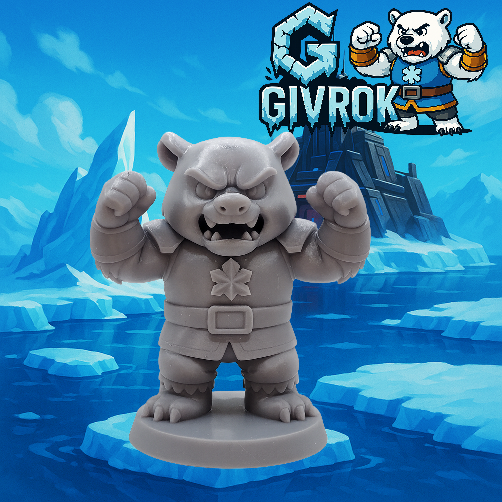 Givrok – Ligue Animal Ours Polaire - Fichiers STL imprimables