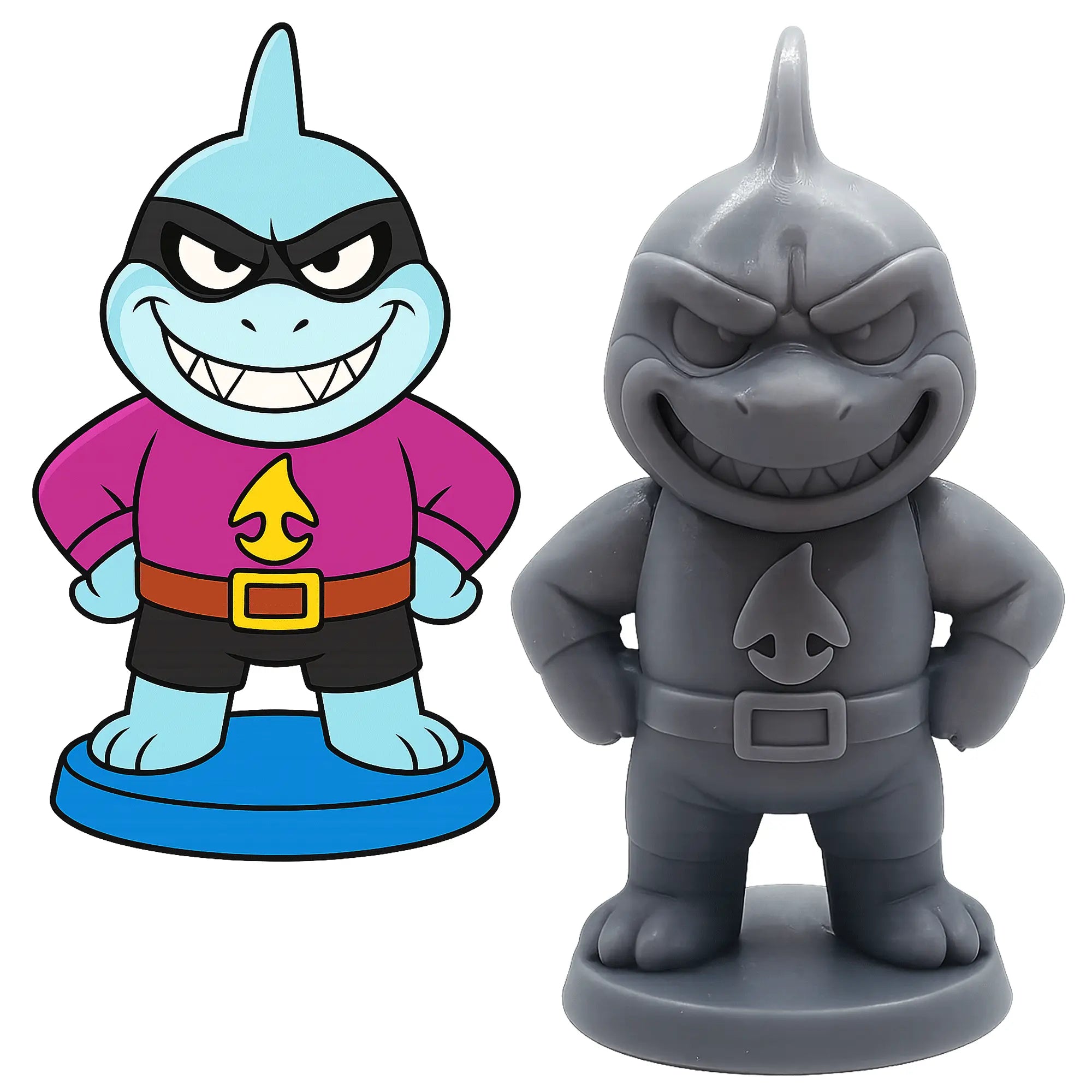 Abyshark–Figurine super-vilain des abysses | Impression 3D résine GeNik3D