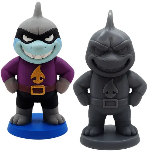 Abyshark – Figurine super-vilain des abysses | Impression 3D résine (brute ou peinte) GeNik3D
