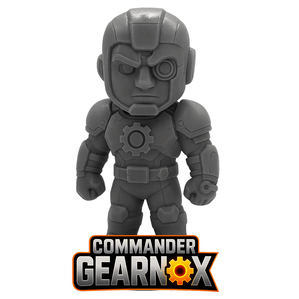 Commander Gearnox – Figurine Héro Androïde Ingénieur | Impression 3D résine
