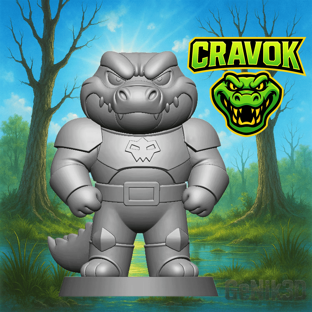 Cravok – Ligue Animal Crocodile - Fichiers STL imprimables