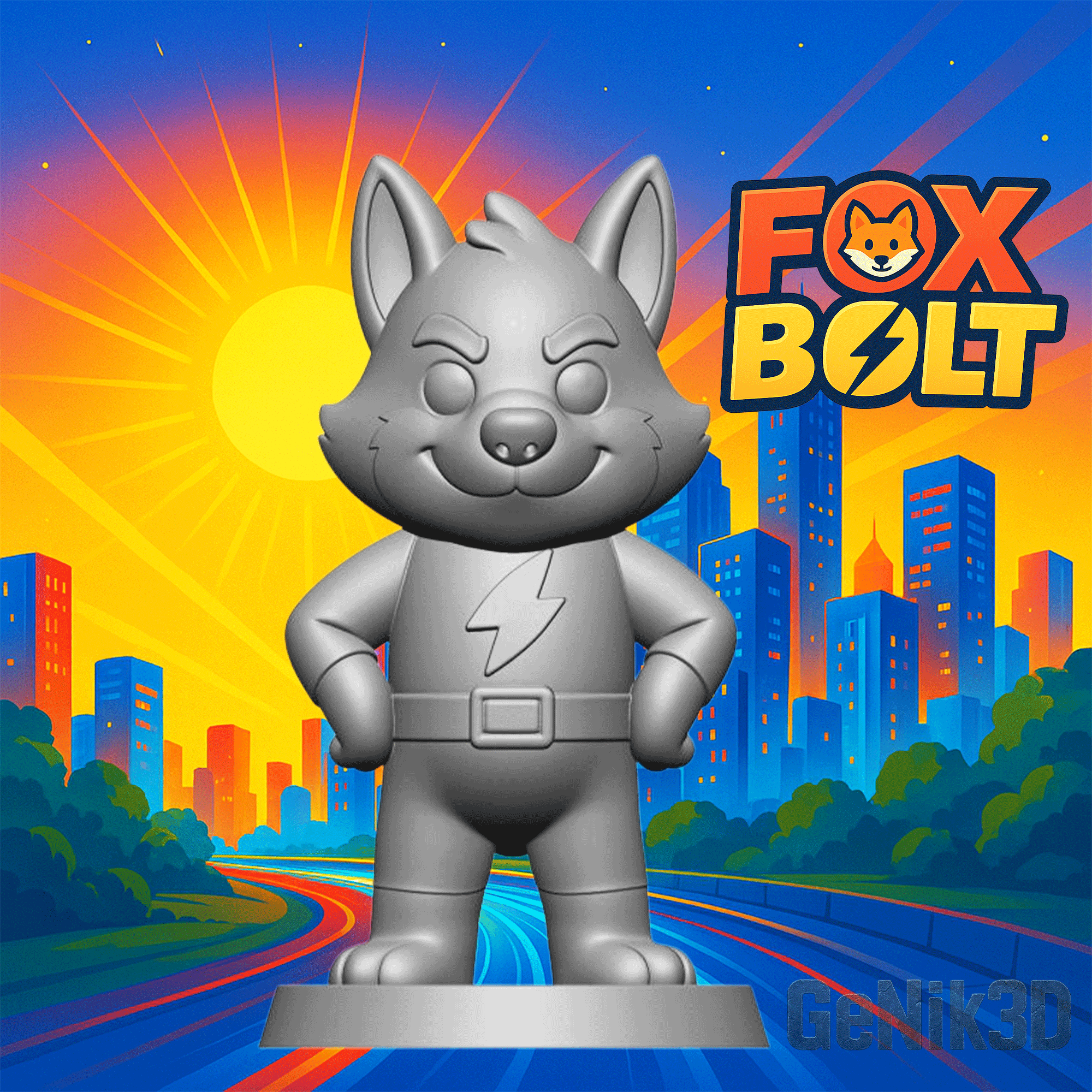 Fox Bolt – Ligue Animal Renard - Fichiers STL imprimables