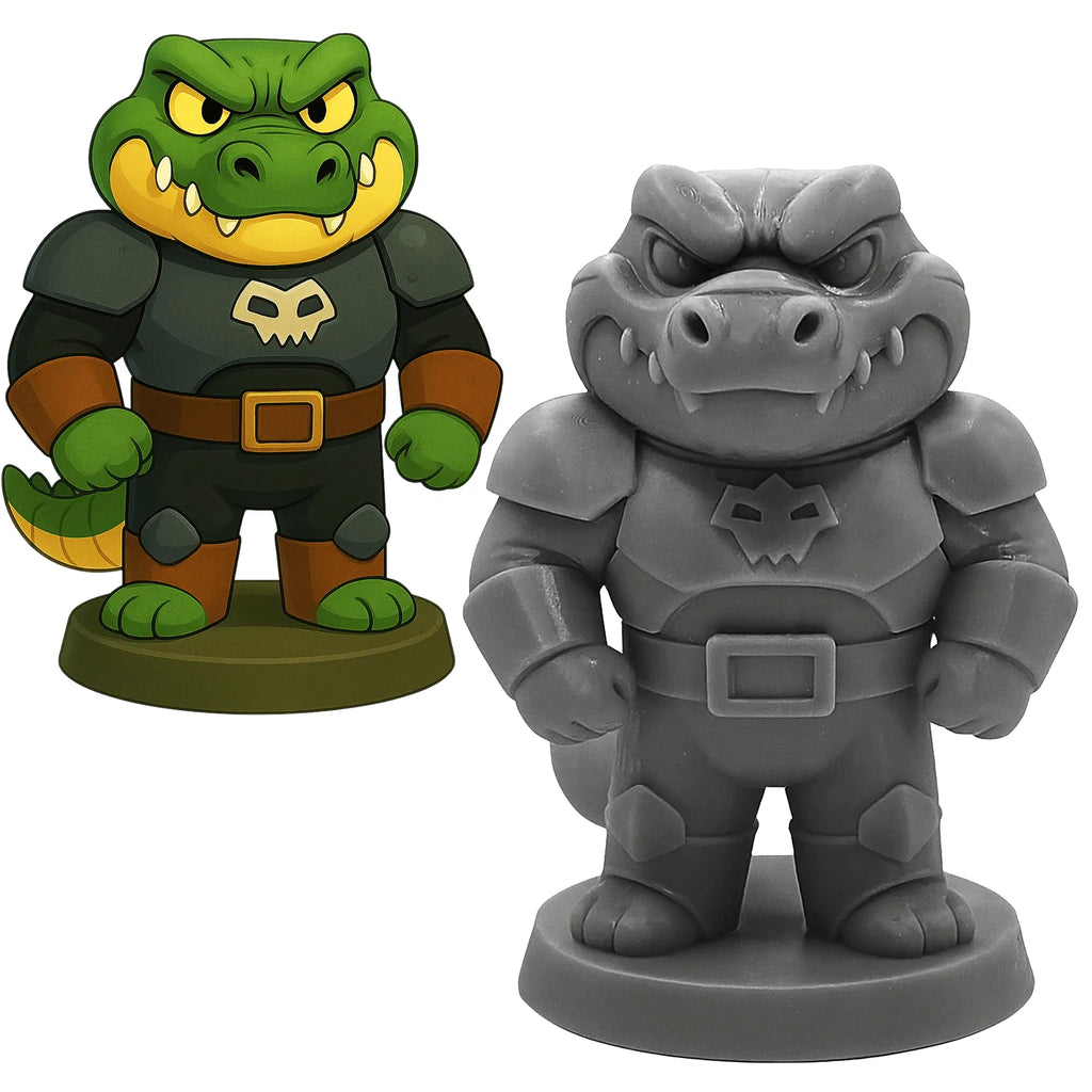 Cravok–Figurine super-vilain des Marais | Impression 3D résine GeNik3D