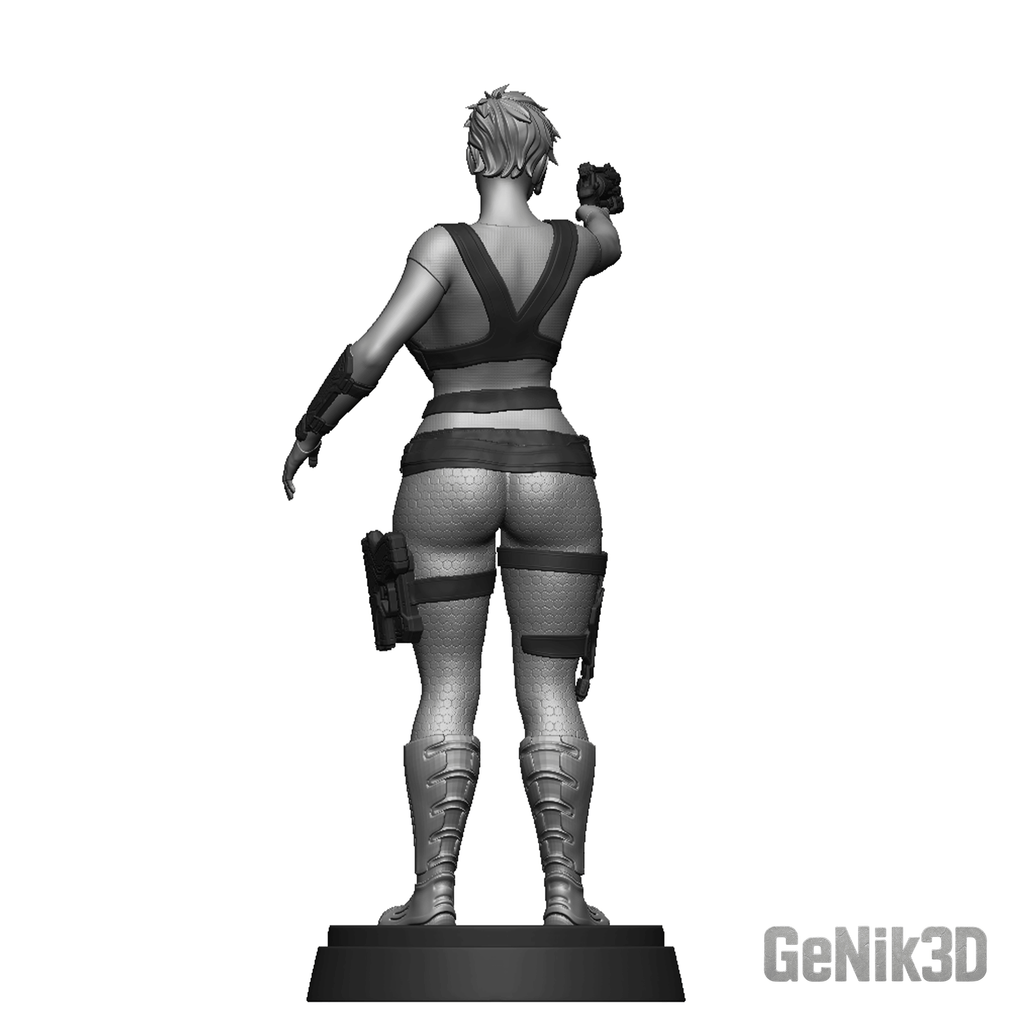 Commissioner Jade Mercer – STL Figurine Cyberpunk – Impression 3D