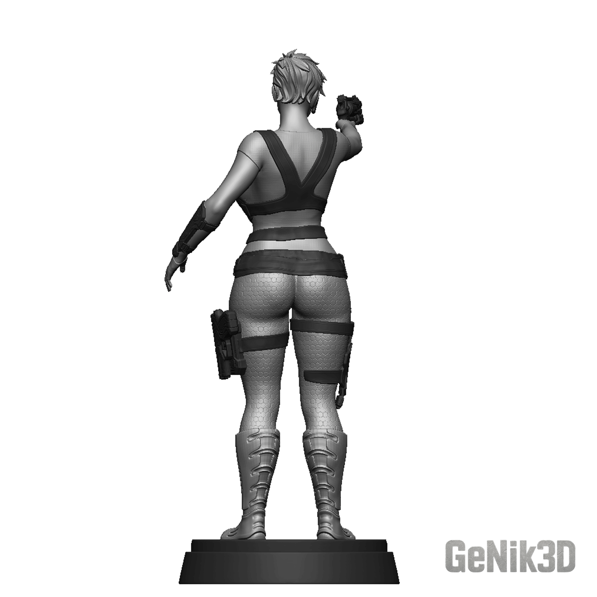 Commissioner Jade Mercer – STL Figurine Cyberpunk – Impression 3D