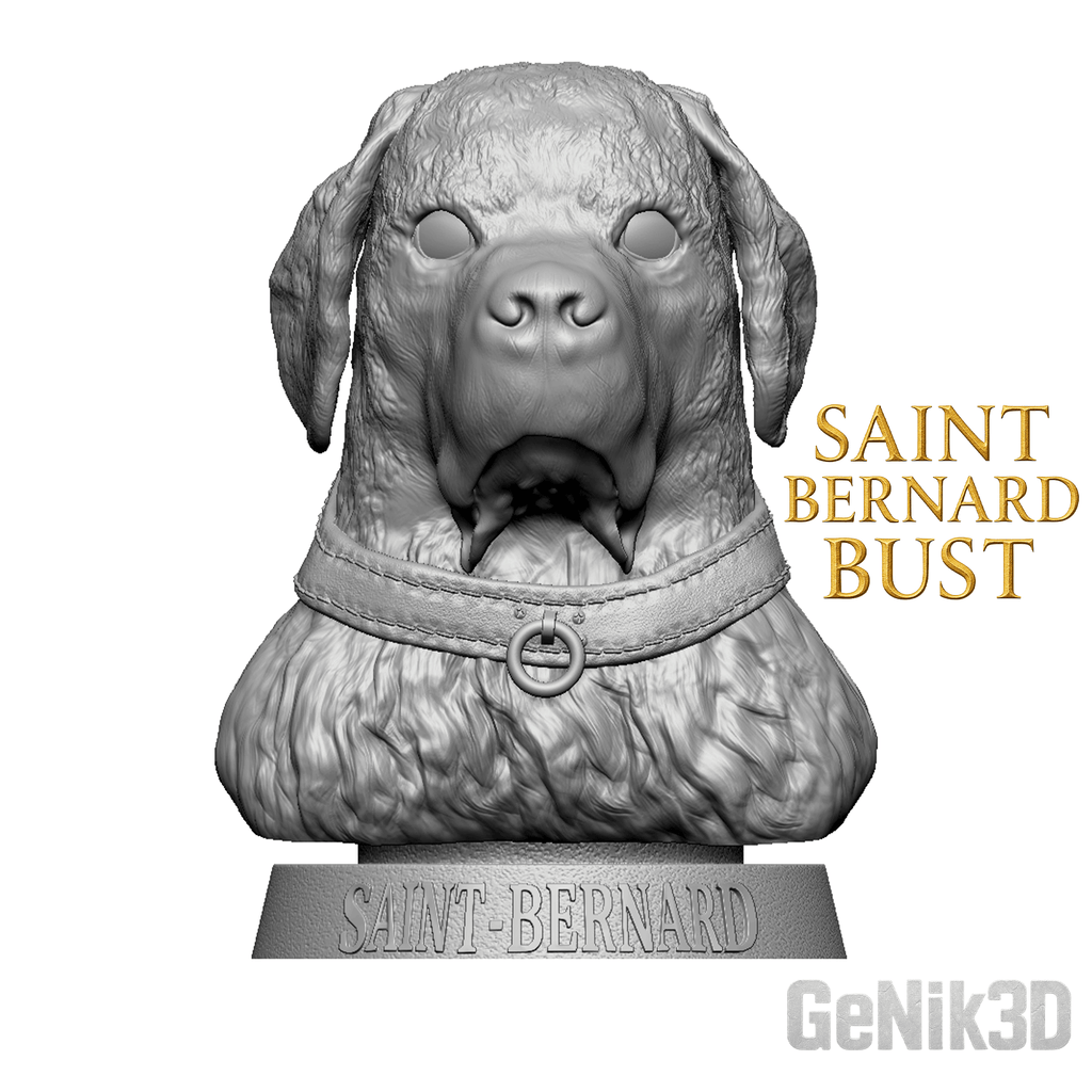 Buste de Saint-Bernard – Fichier STL pour impression 3D