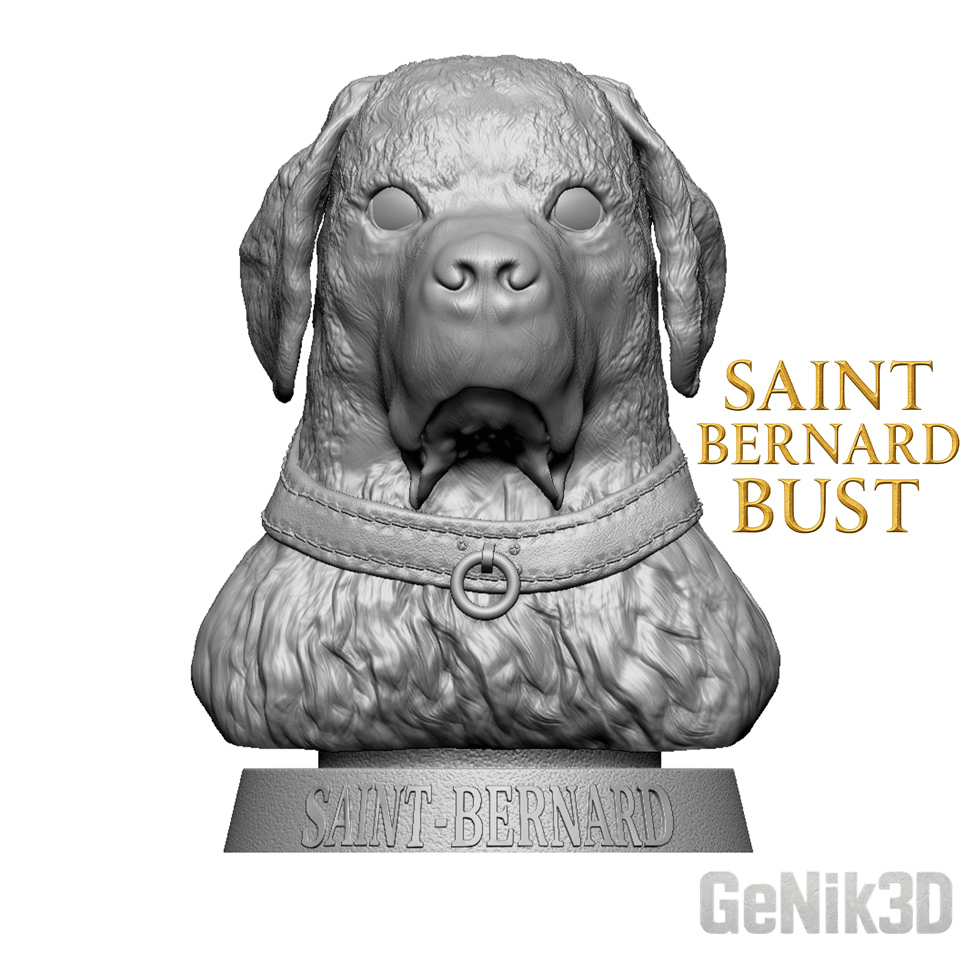 Buste de Saint-Bernard – Fichier STL pour impression 3D