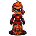 Fire Jade – Figurine Héroïne des Flammes | Impression 3D résine