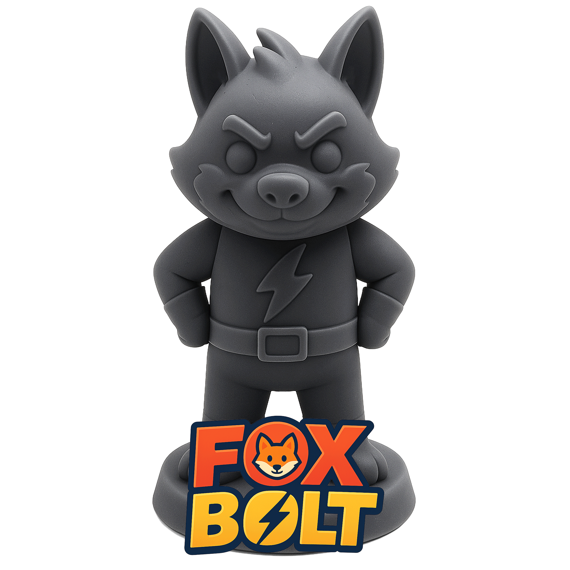 FoxBolt – Figurine super-héro électrique | Impression 3D résine
