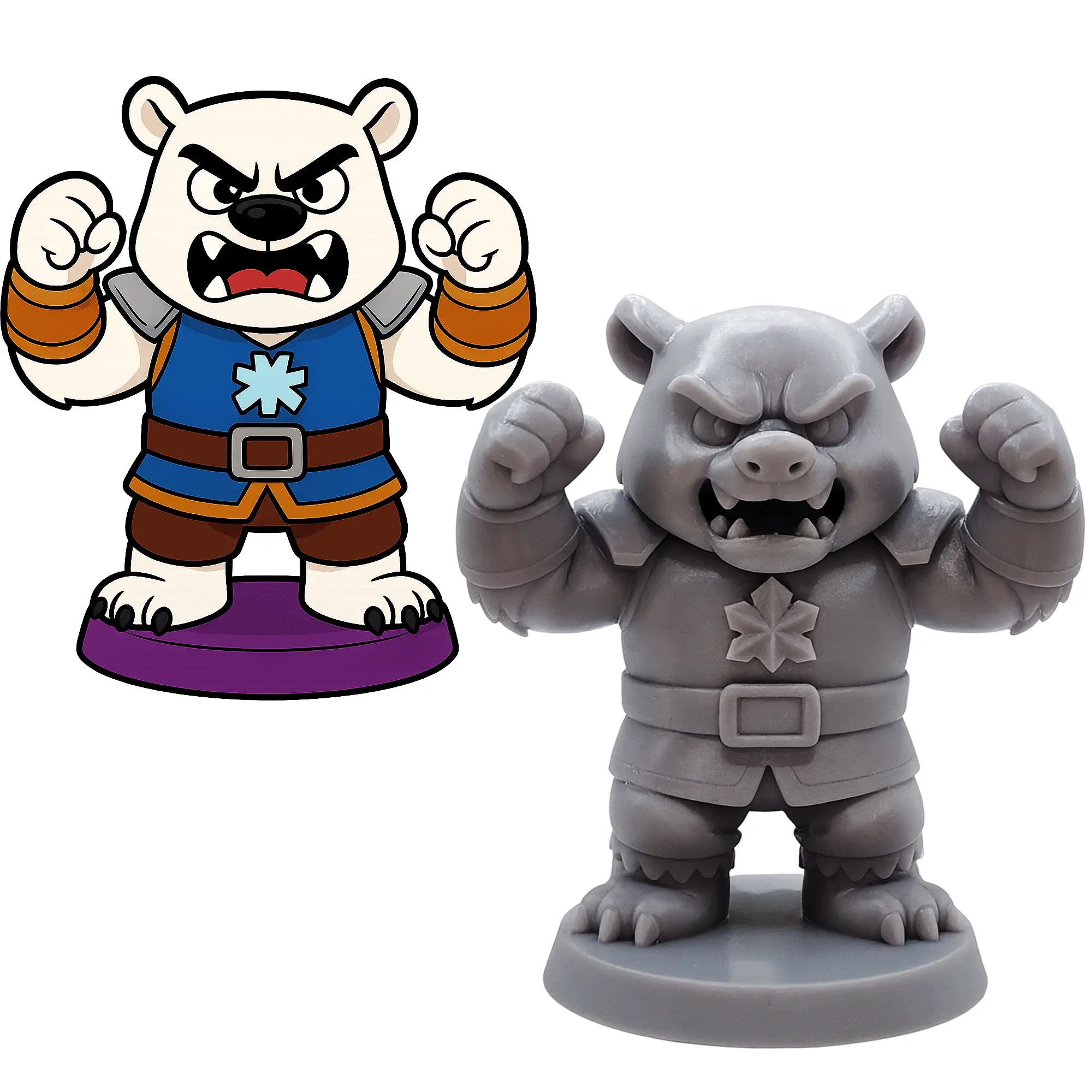 Givrok–Figurine super-vilain de glace | Impression 3D résine GeNik3D