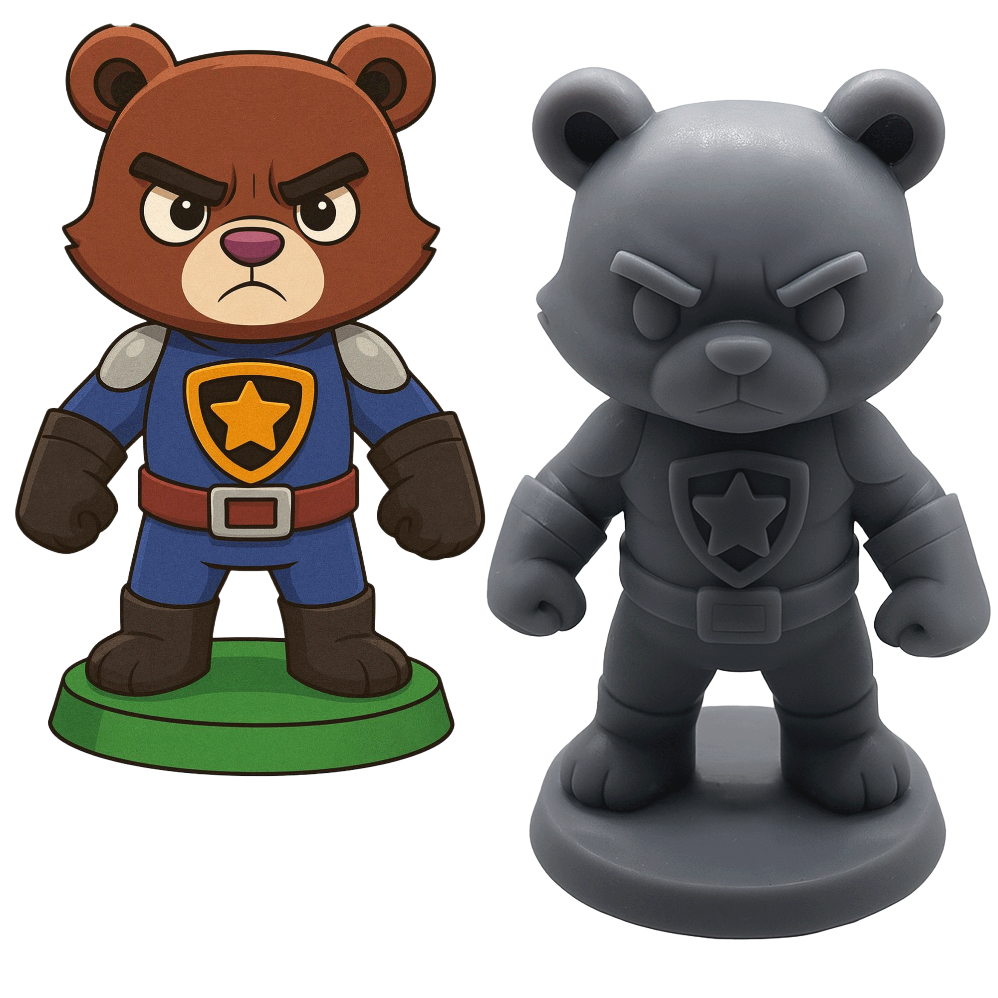 Grizzlaw – Figurine super-héro protecteur | Impression 3D résine