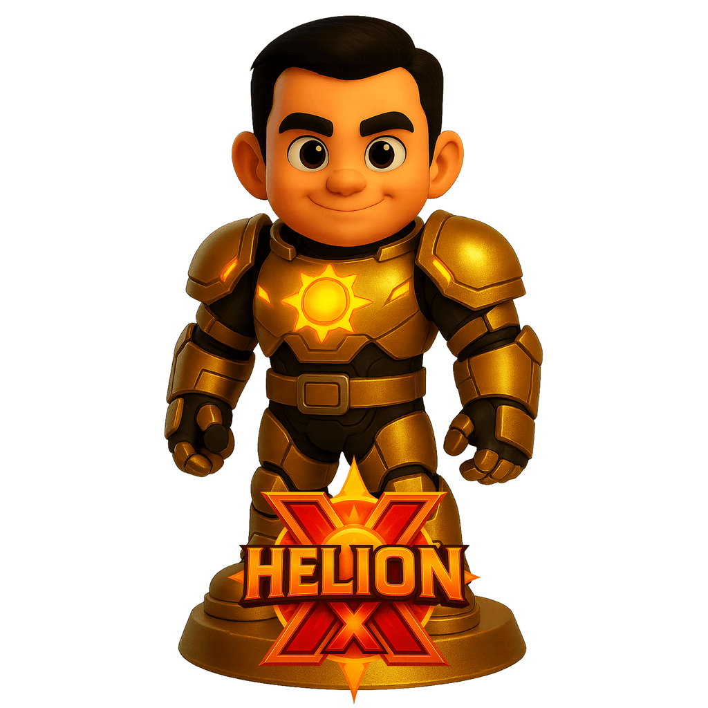 Helion X – Figurine héro solaire | Impression 3D résine