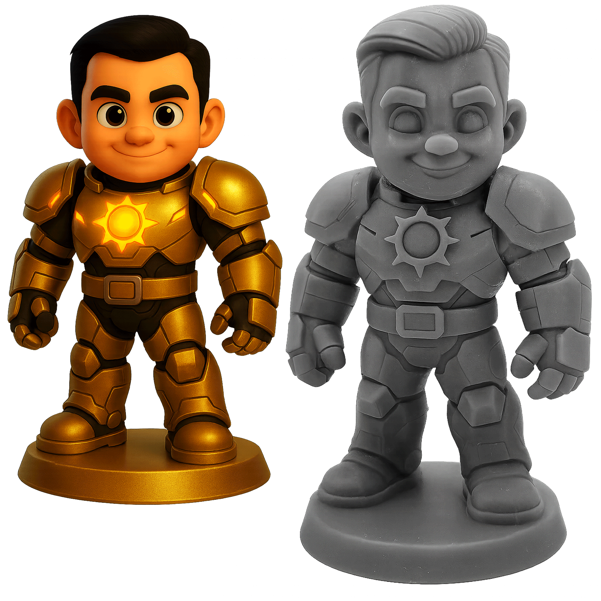 Helion X – Figurine héro solaire | Impression 3D résine