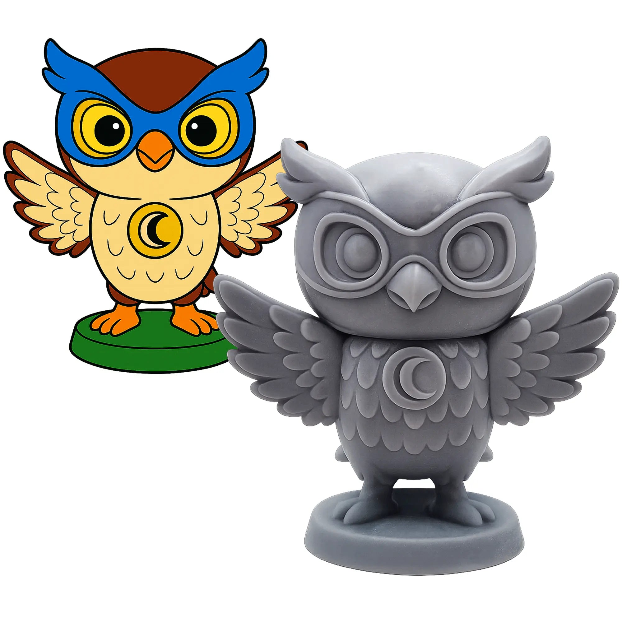 Hootara–Figurine super-hero de la nuit | Impression 3D résine GeNik3D