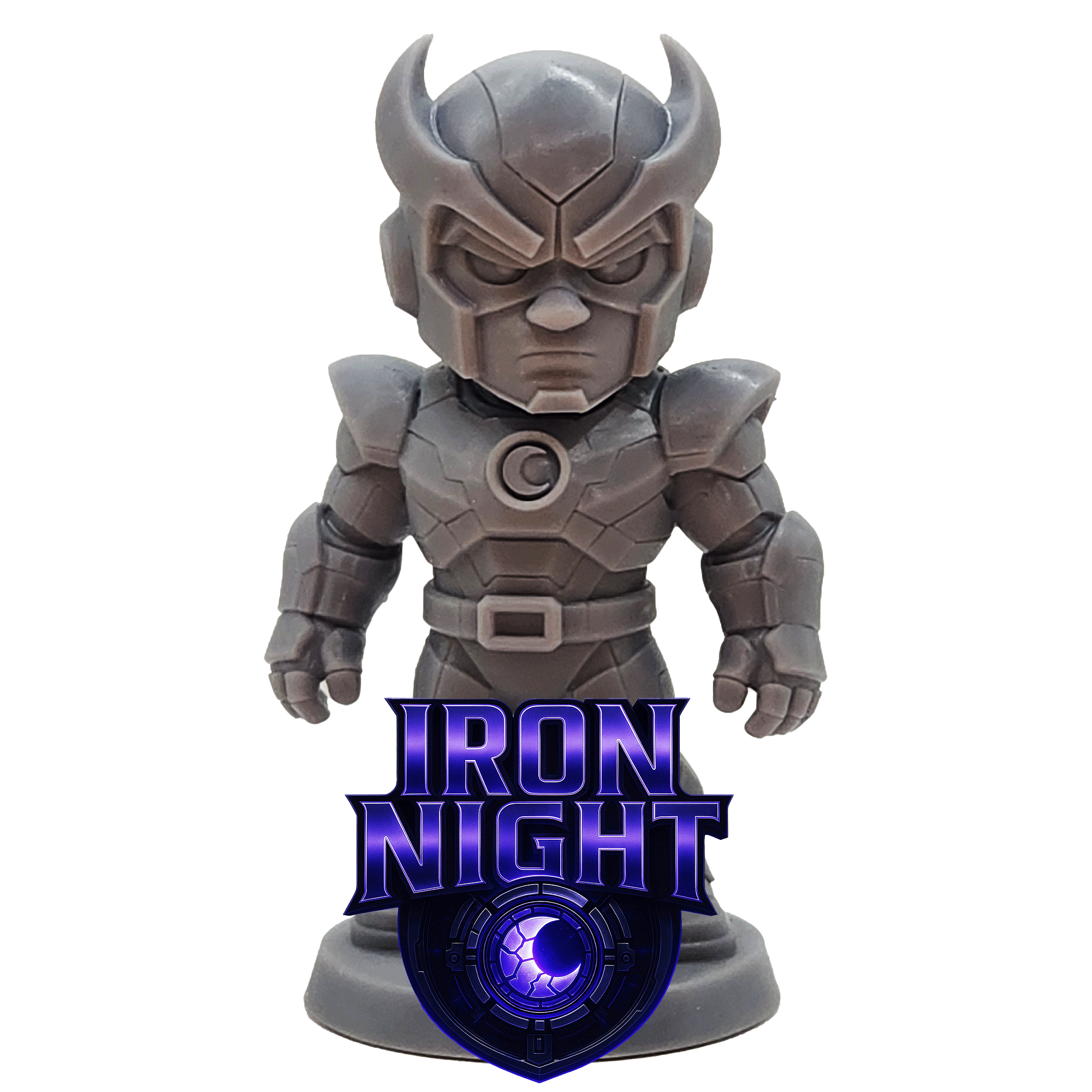 Iron Night – Figurine Vilain Lunaire | Impression 3D résine
