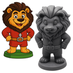 Lionor – Figurine super-héro de la savane | Impression 3D résine
