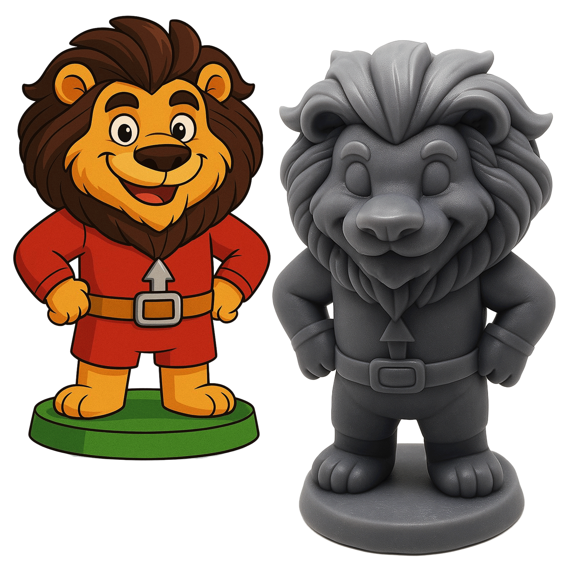 Lionor – Figurine super-héro de la savane | Impression 3D résine