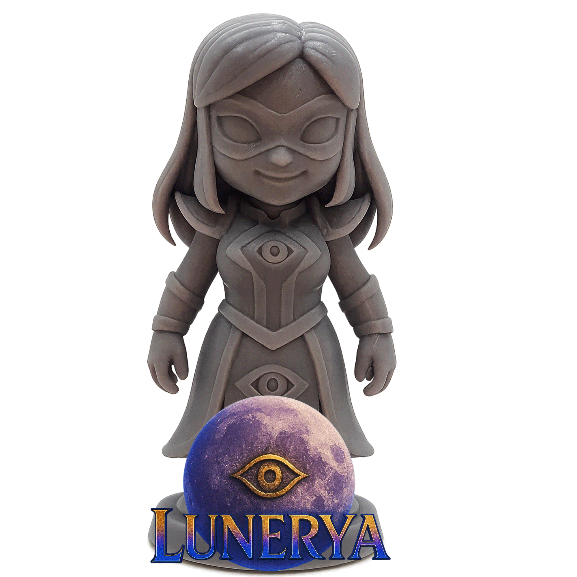 Lunerya – Figurine Gardienne Mystique | Impression 3D résine
