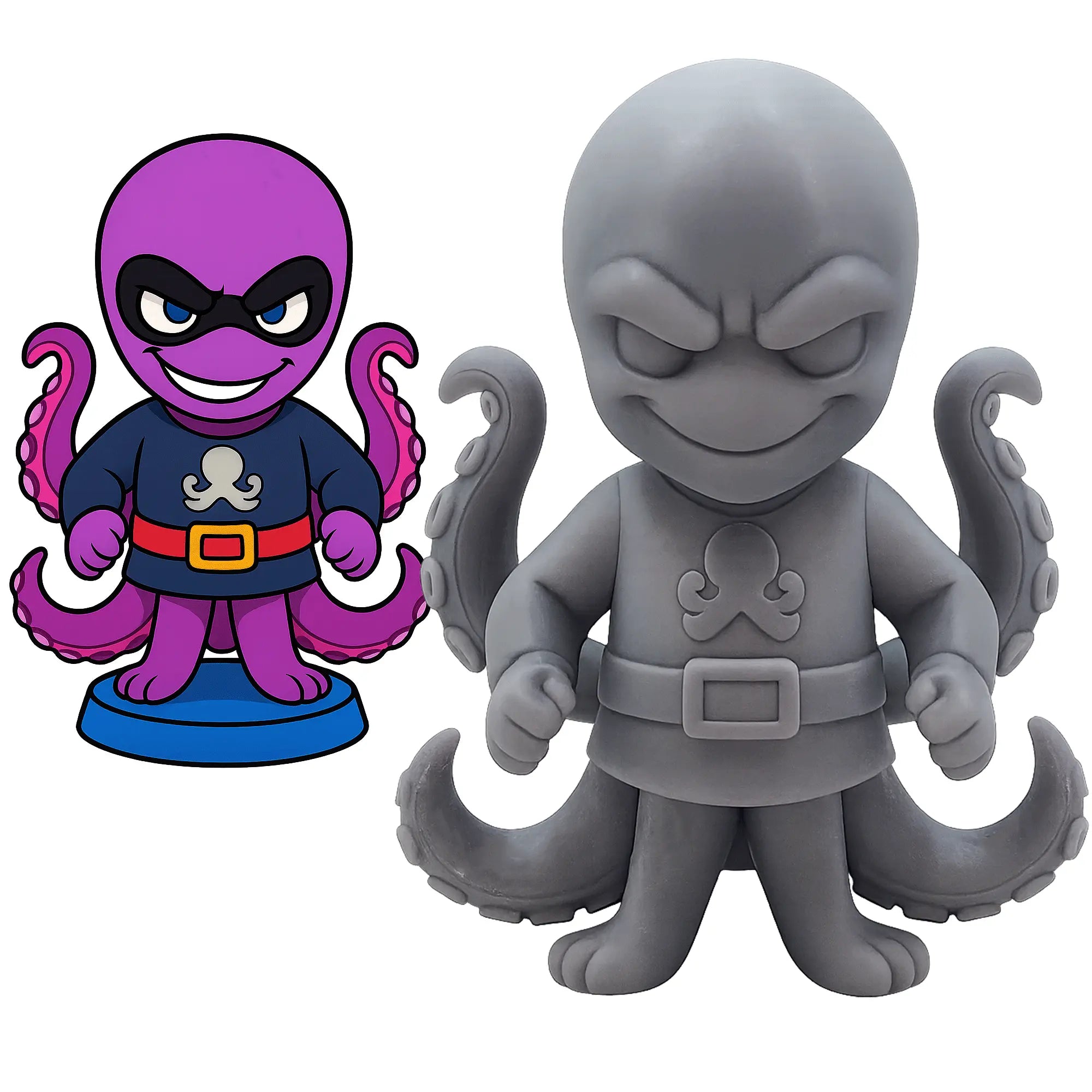 Octorok–Figurine super-vilain des profondeurs | Impression 3D résine GeNik3D