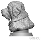 Buste de Saint-Bernard – Fichier STL pour impression 3D