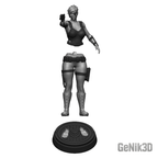 Commissioner Jade Mercer – STL Figurine Cyberpunk – Impression 3D