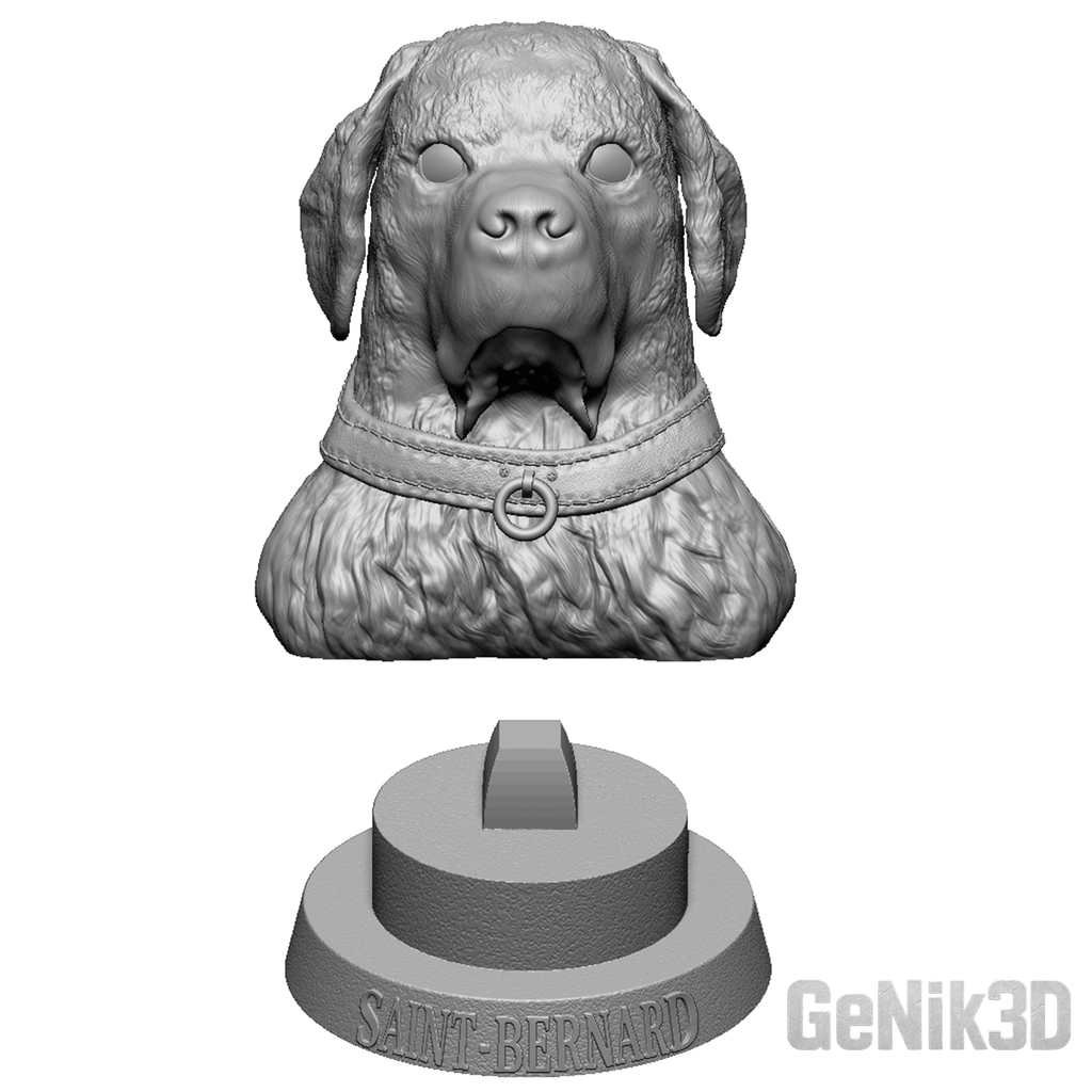 Buste de Saint-Bernard – Fichier STL pour impression 3D