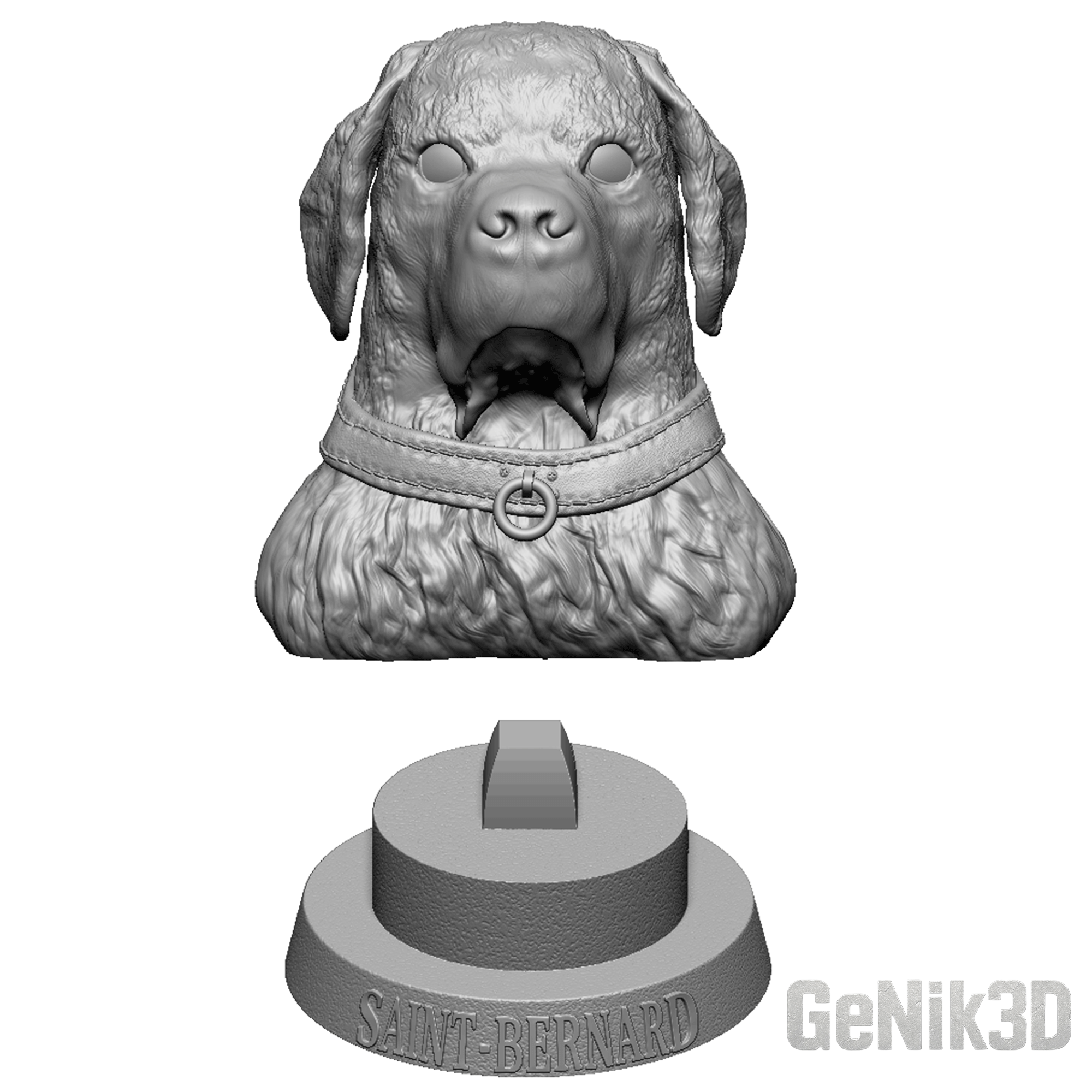 Buste de Saint-Bernard – Fichier STL pour impression 3D