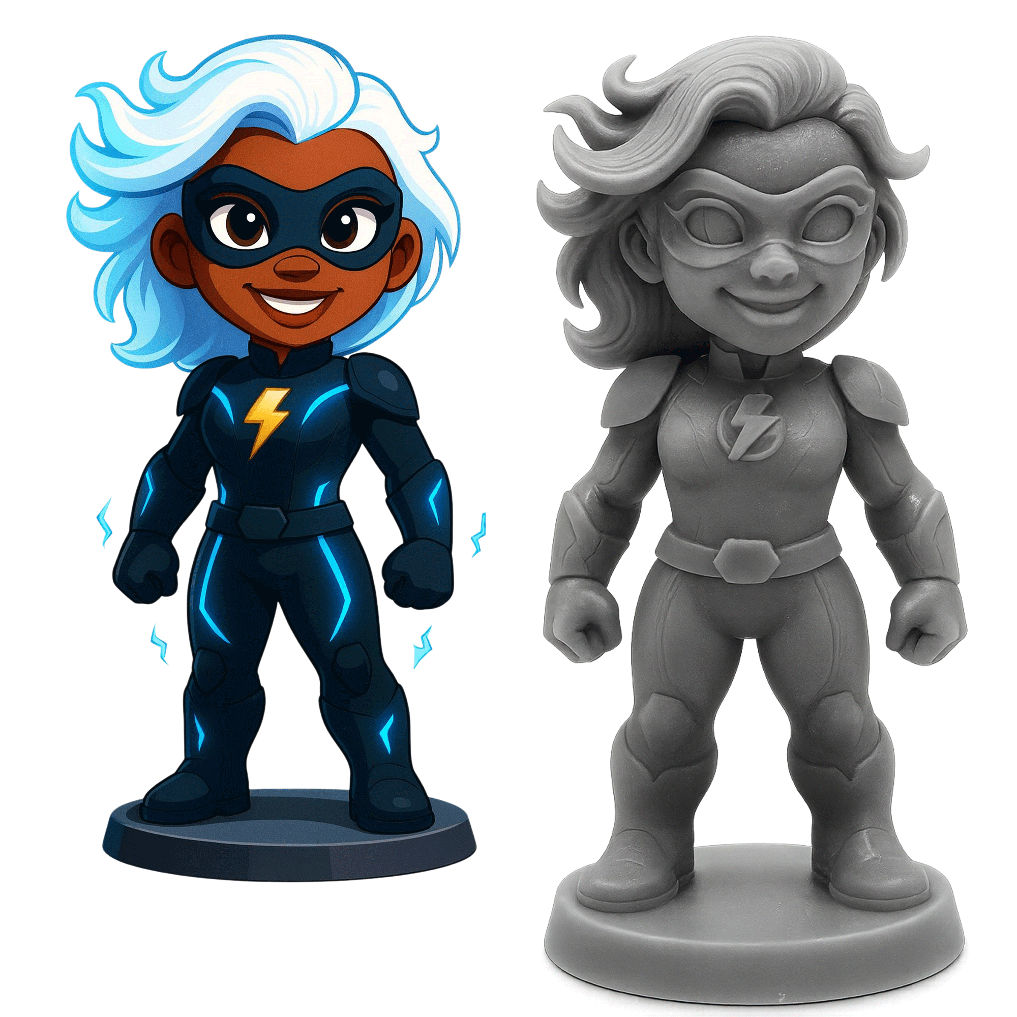 Voltarya — Maîtresse de la Foudre | Impression 3D résine